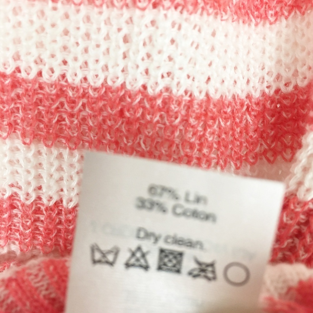 J. Crew Heather Stripe Linen Blend Textured Knit Cre Neck Sweater XXS - Picture 8 of 8